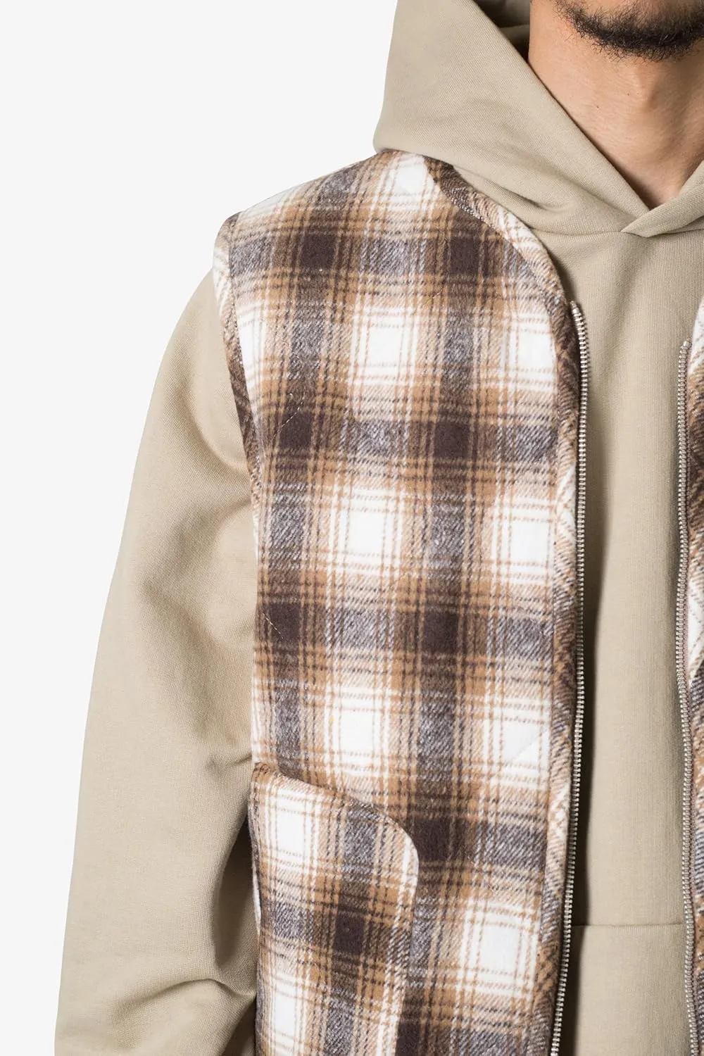 mnml Men's Brushed Plaid Vest
