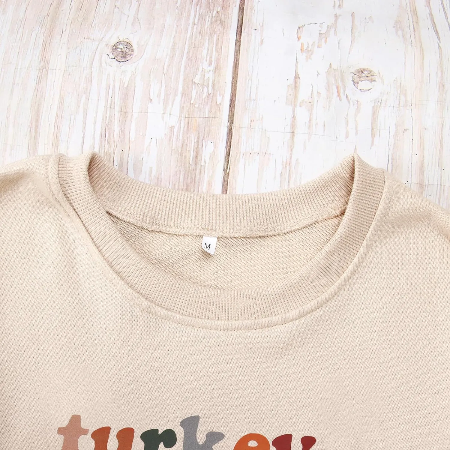 MODNTOGA Women Thanksgiving Sweatshirt Turkey Gravy Beans And Rolls Outfit Thanksgiving Letter Graphic Crewneck Pullover Tops