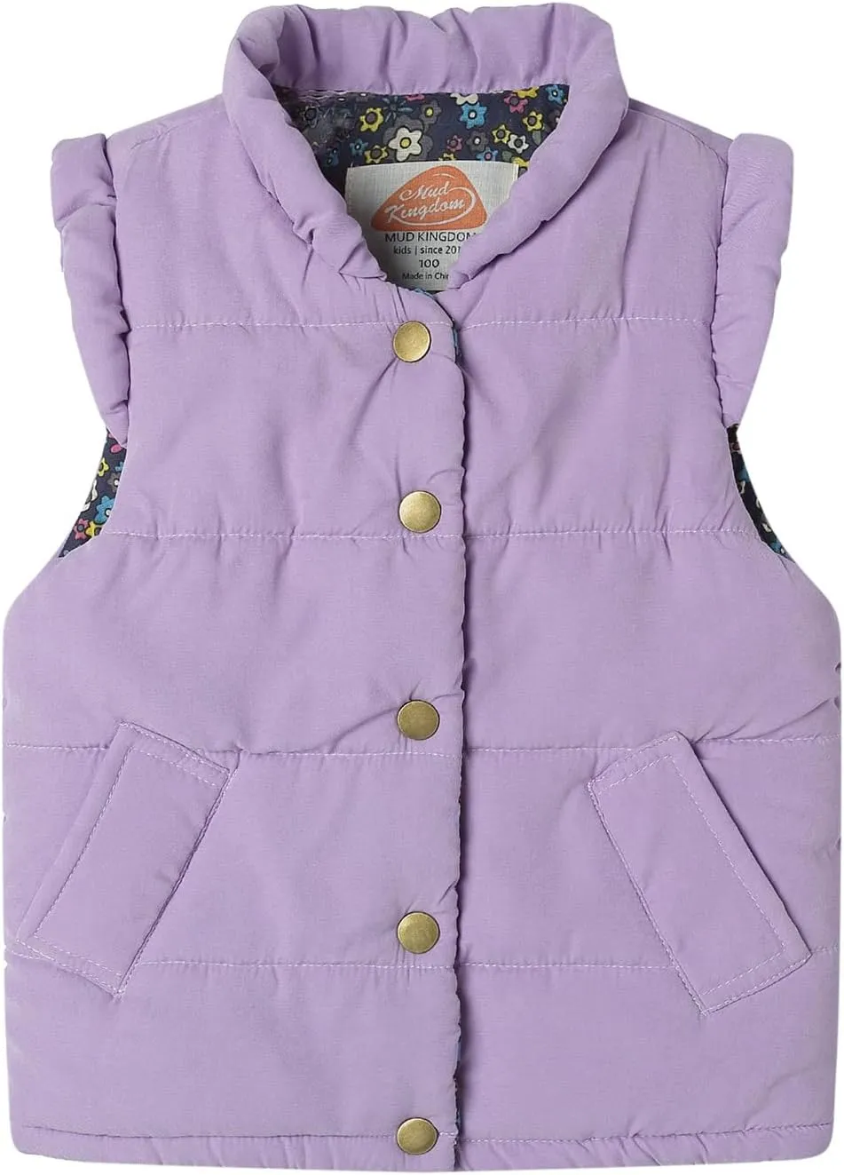 Mud Kingdom Little Girls Vests Outerwear Lightweight Cute Floral