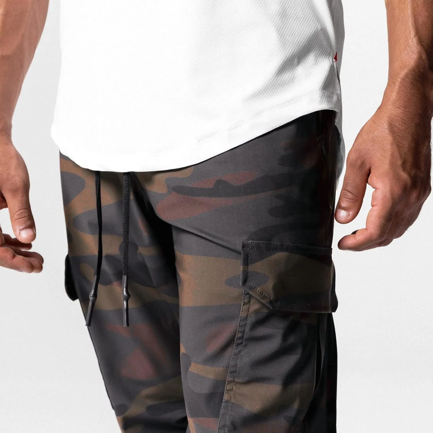 NATHGAM Mens Cargo Jogger Pants Slim Fit Tapered Sports Trousers Trendy Elastic Waist Waterproof Sweatpants Gym Workout Pants