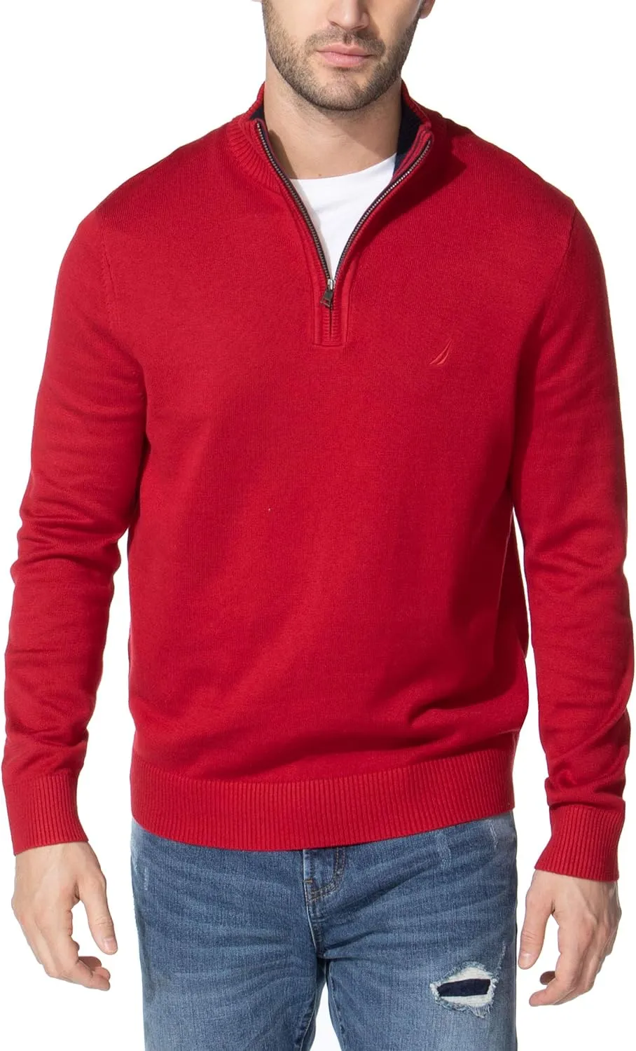 Nautica Men's Quarter-Zip Sweater