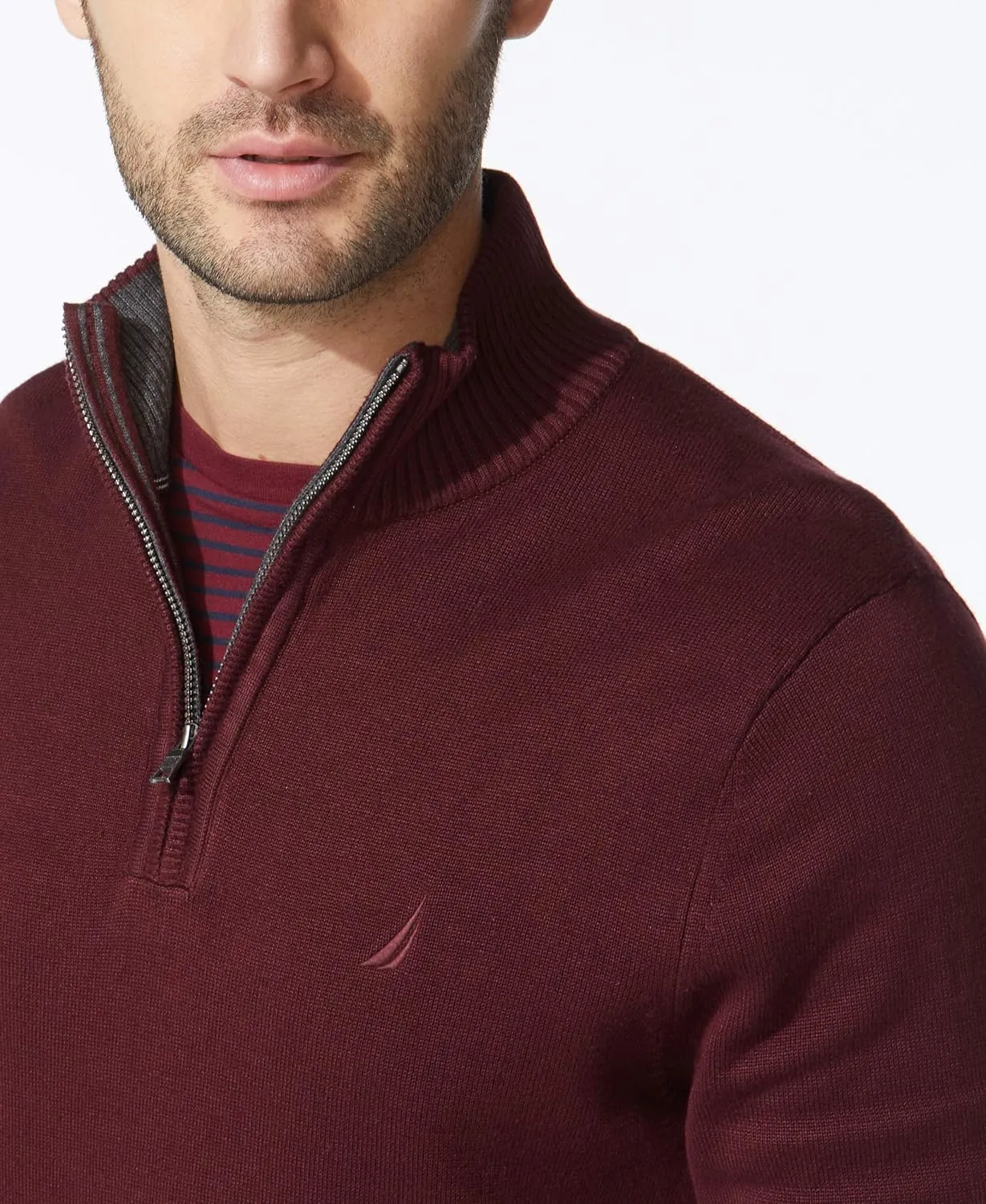Nautica Men's Quarter-Zip Sweater