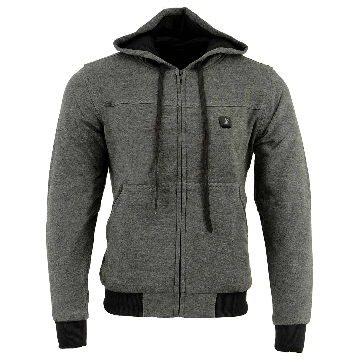 Nexgen Heat MPM1713SET Men's Fiery Grey Heated Sweatshirt Jacket