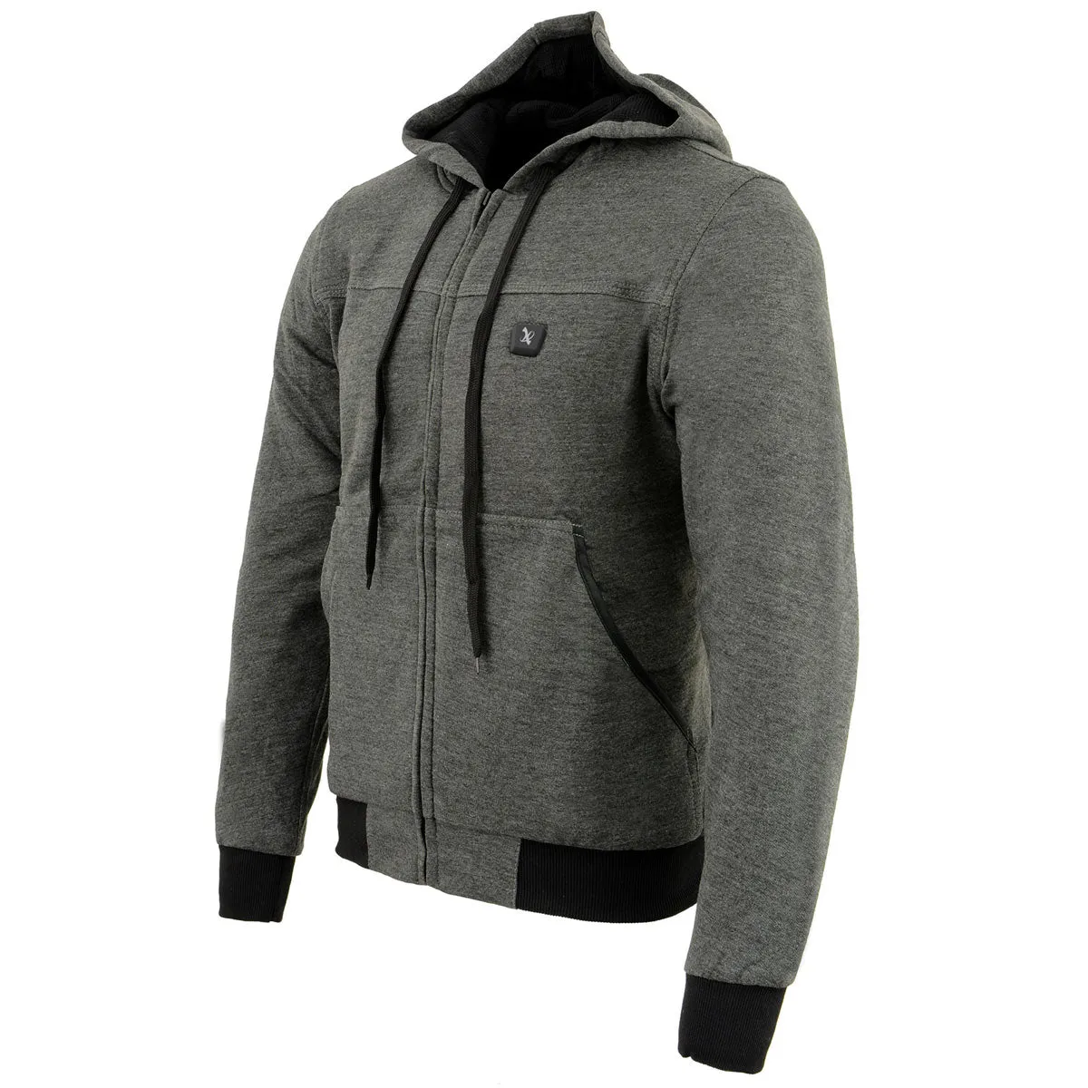 Nexgen Heat MPM1713SET Men's Fiery Grey Heated Sweatshirt Jacket
