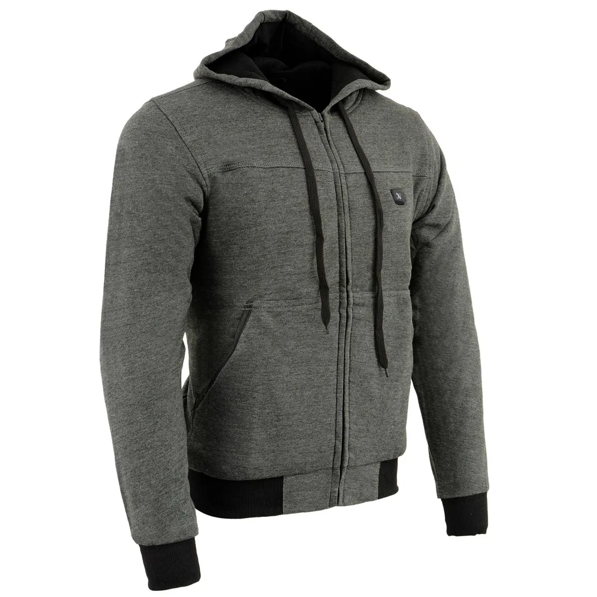 Nexgen Heat MPM1713SET Men's Fiery Grey Heated Sweatshirt Jacket