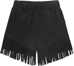 Noomelfish Kids Faux Suede Fringe Shorts Tassel Cowgirl Outfits with Pockets (5-12 Years)