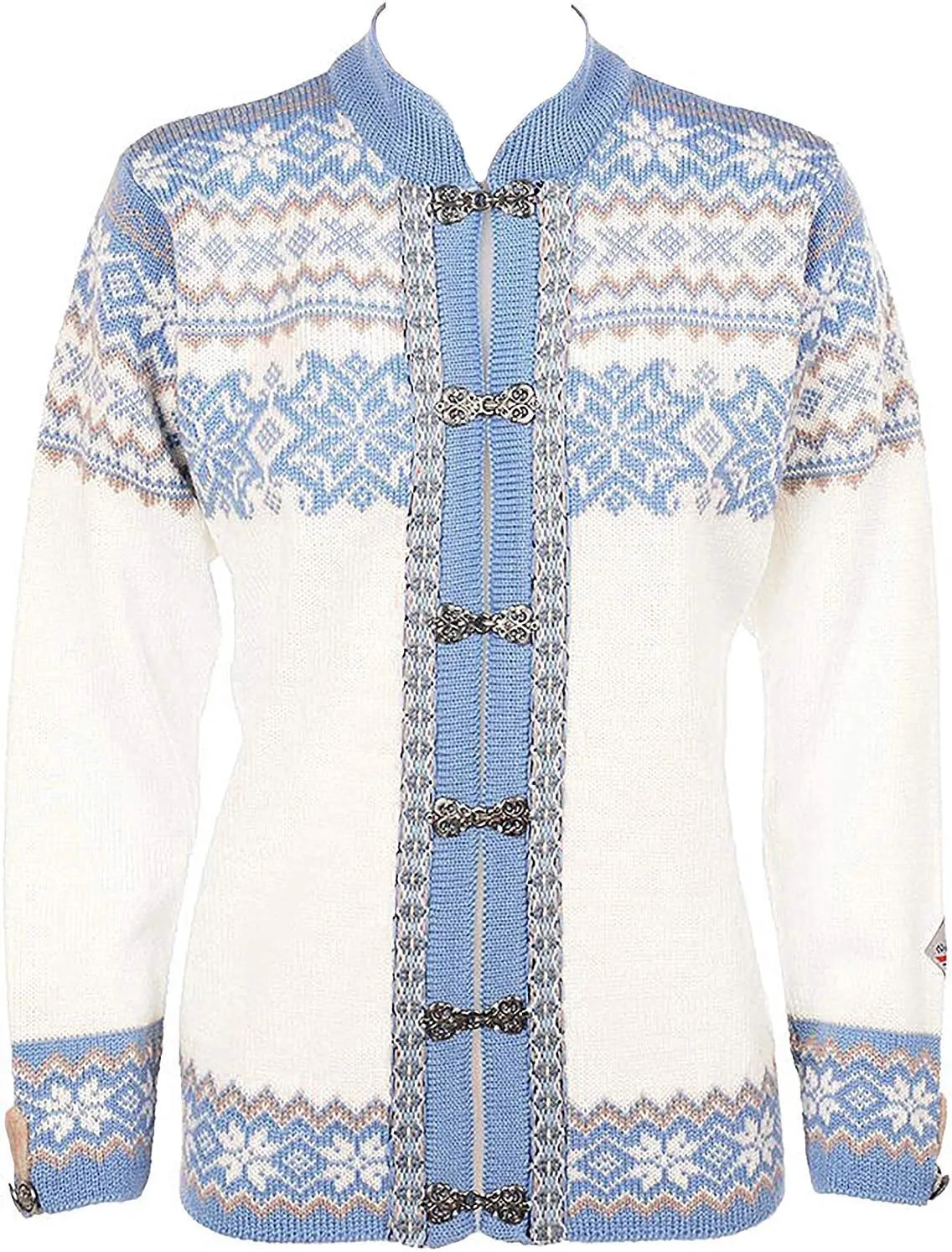 Norlender Norwegian 100% Wool Voss Cardigan Sweater w/Free 100% Wool Ski Cap