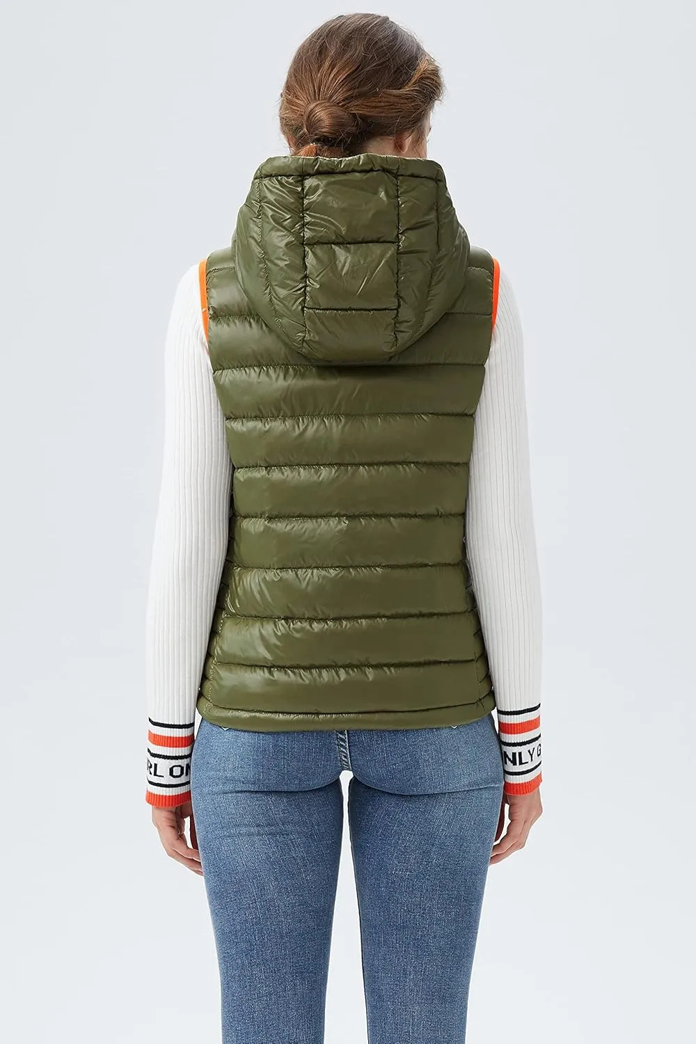 Orolay Women's Ultra Lightweight Down Vest Stand Collar Winter Coat