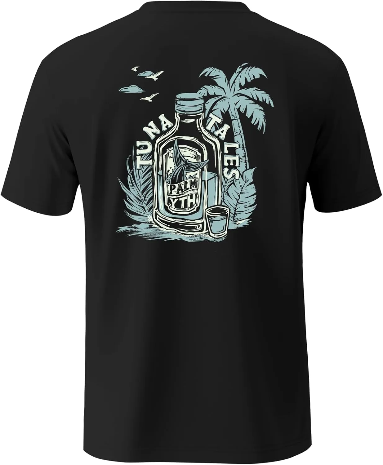 Palmyth Fishing Shirts for Men Short Sleeve UPF 50  Sun Protection UV T-Shirt Tee