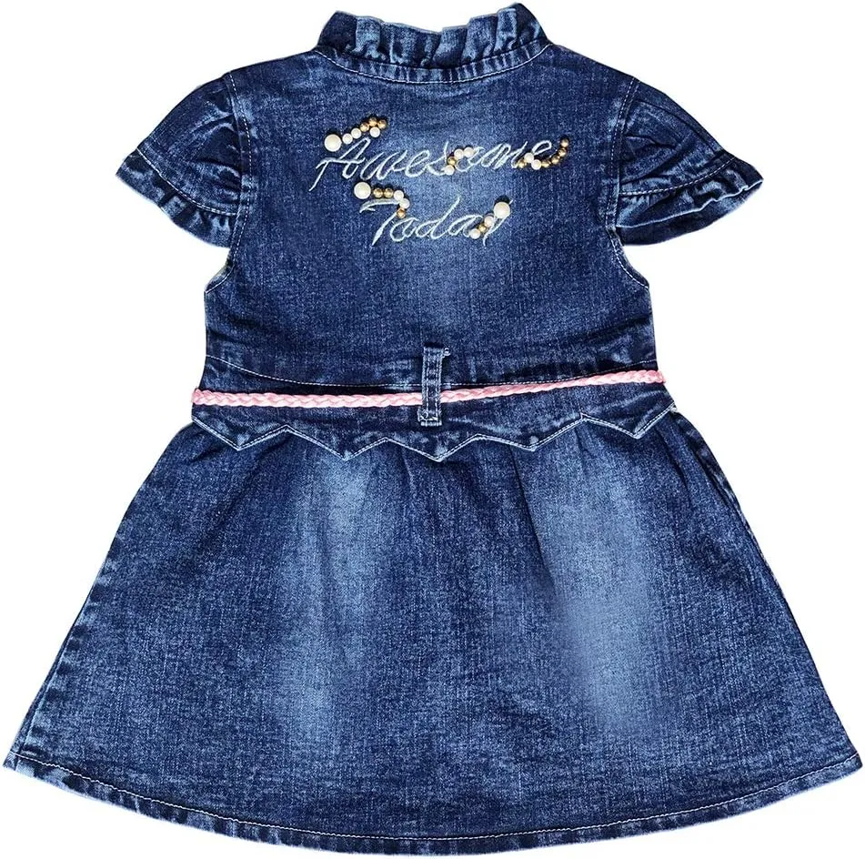 Peacolate Little Big Girl Outfit Distressed Sleeveless Jacket Embroidered Sequins Butterfly Denim Vest
