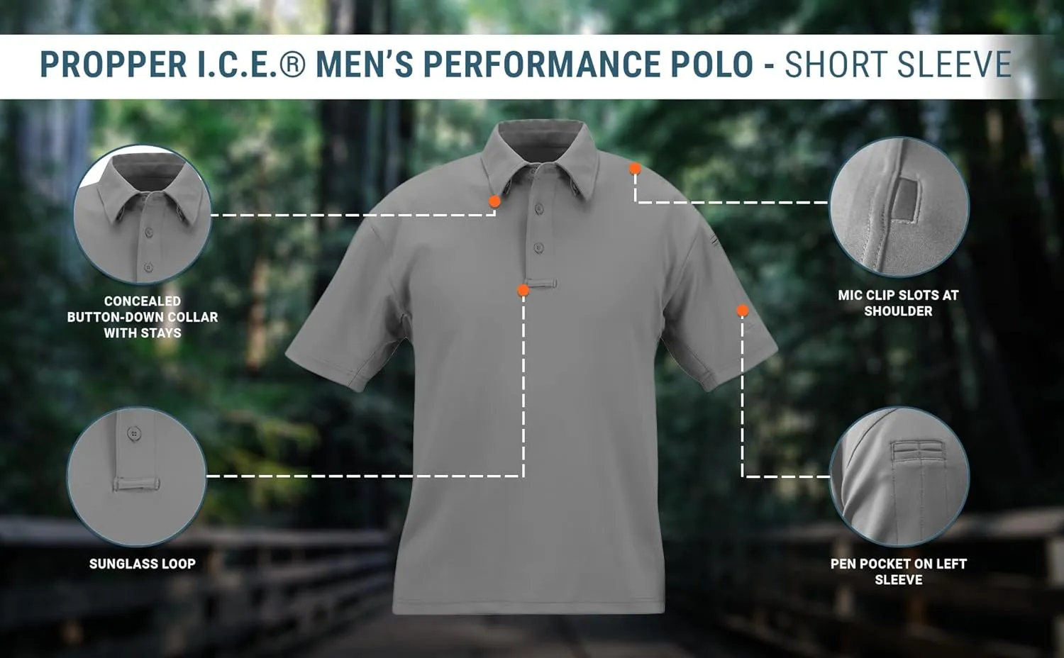 Propper Men's I.C.E. Short Sleeve Performance Polo Shirt