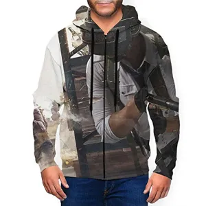 PUBG Hoodies - 3D Print Game Playerunknown's Battlegrounds Zipper Jacket with Pockets