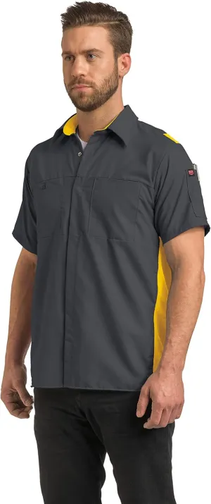 Red Kap Men's Short Sleeve Performance Plus Shop Shirt with Oilblok Technology