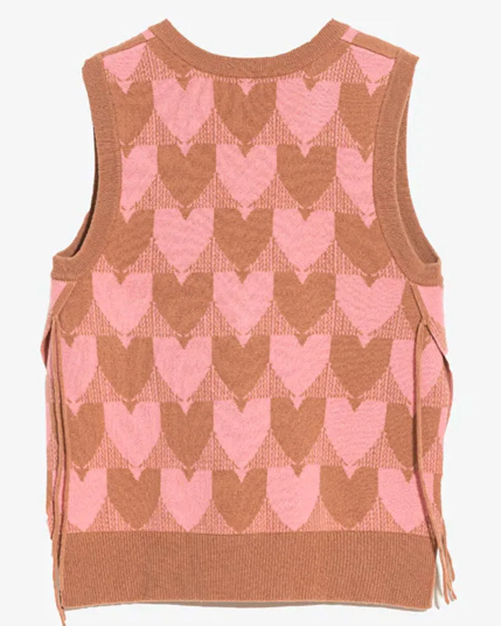 Root Beer Heart in Check Vest