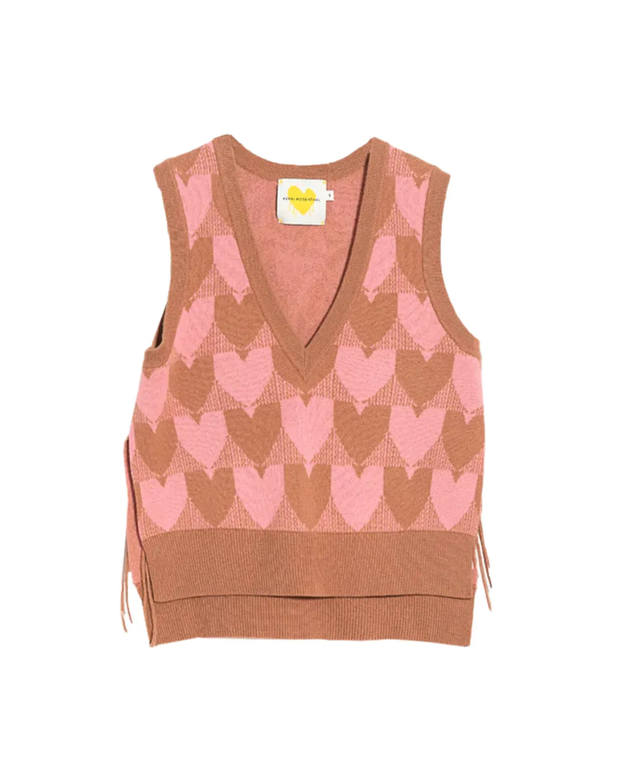 Root Beer Heart in Check Vest