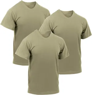 Rothco AR 670-1 Coyote Brown Solid Color T-Shirt  3 Pack | OCP Uniform Shirt | Base Layer Undershirt Multipack