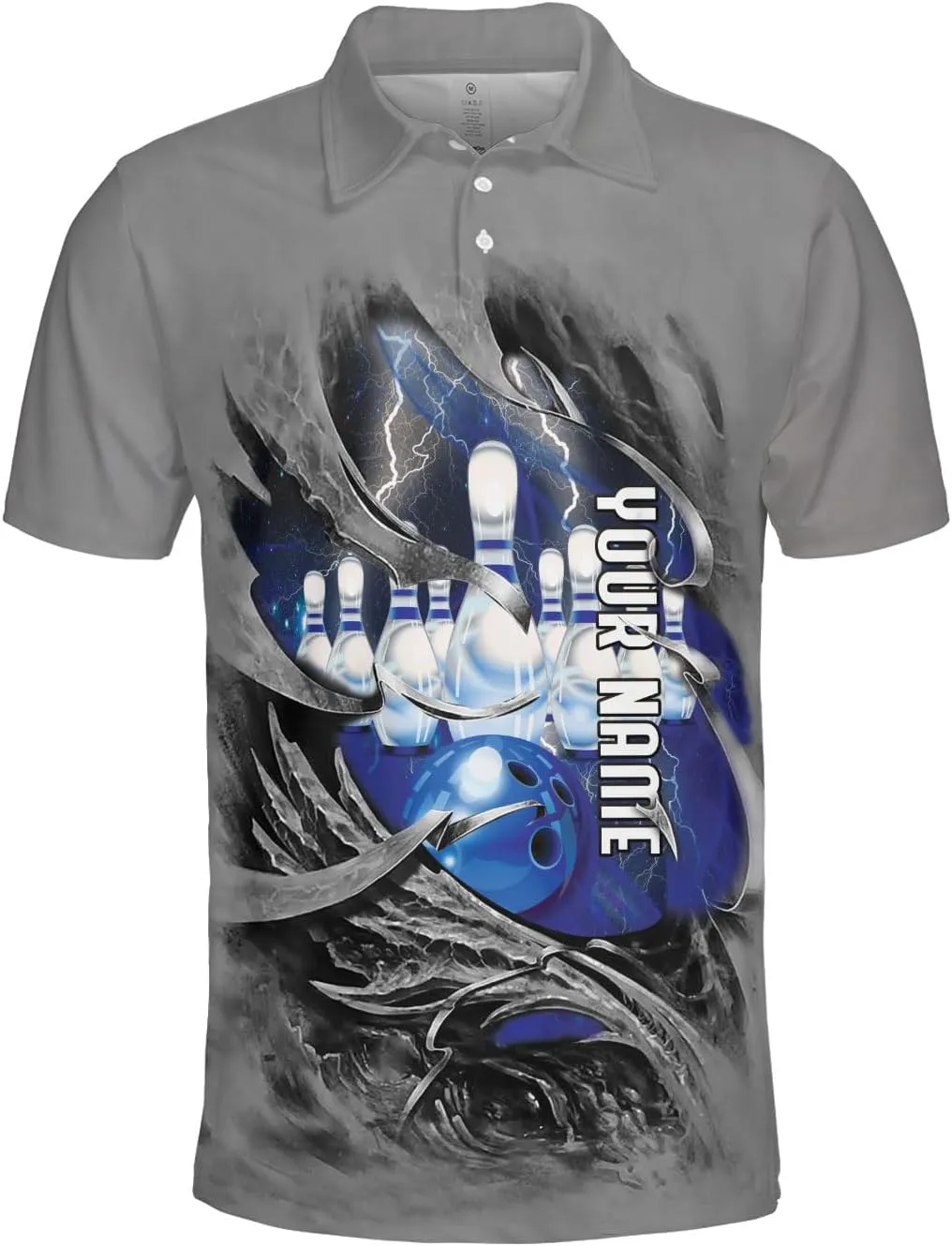 Royal Fight Personalized Bowling Polo 3D Shirts Custom Bowling Polo Bowling Shirt for Team Bowling Shirt Unisex for Men Women