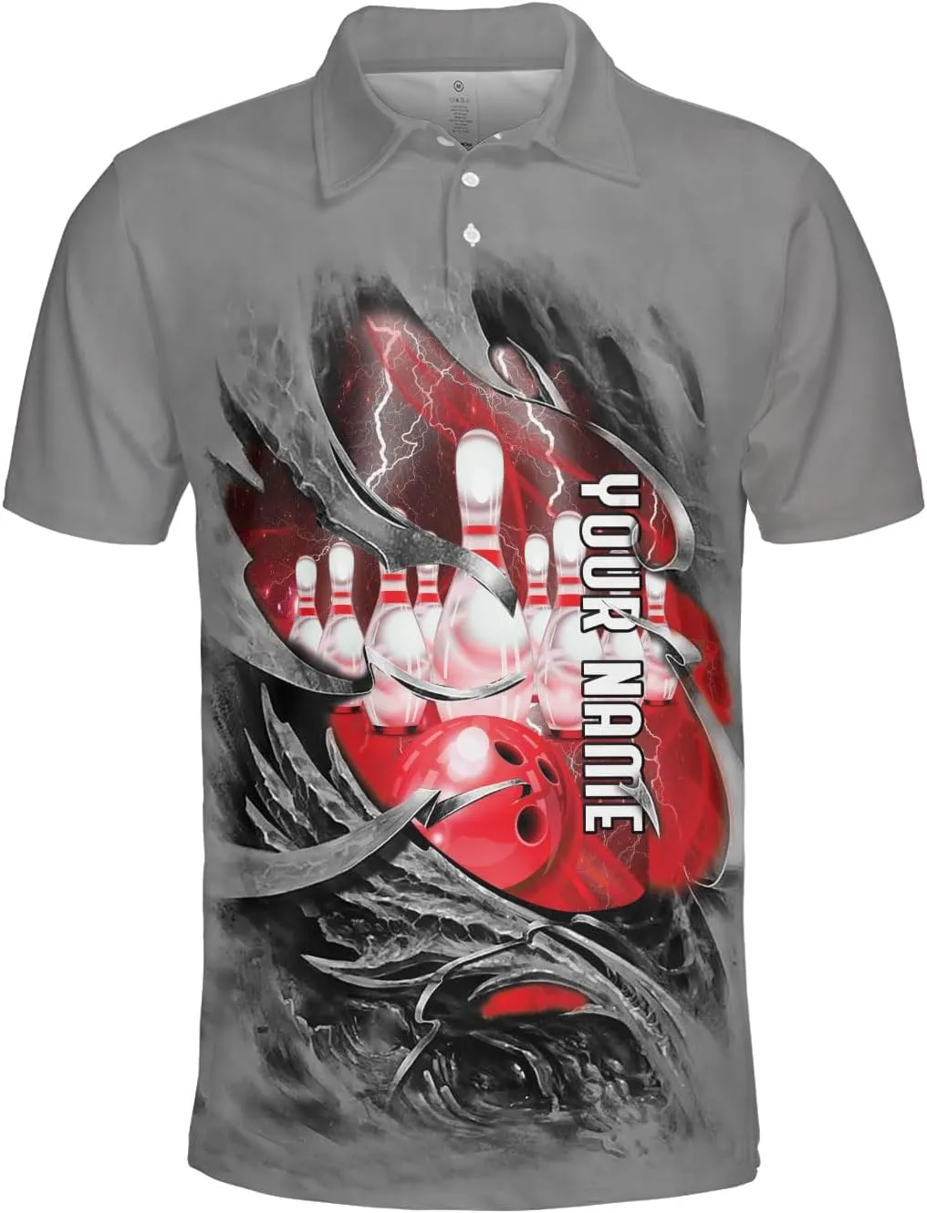Royal Fight Personalized Bowling Polo 3D Shirts Custom Bowling Polo Bowling Shirt for Team Bowling Shirt Unisex for Men Women