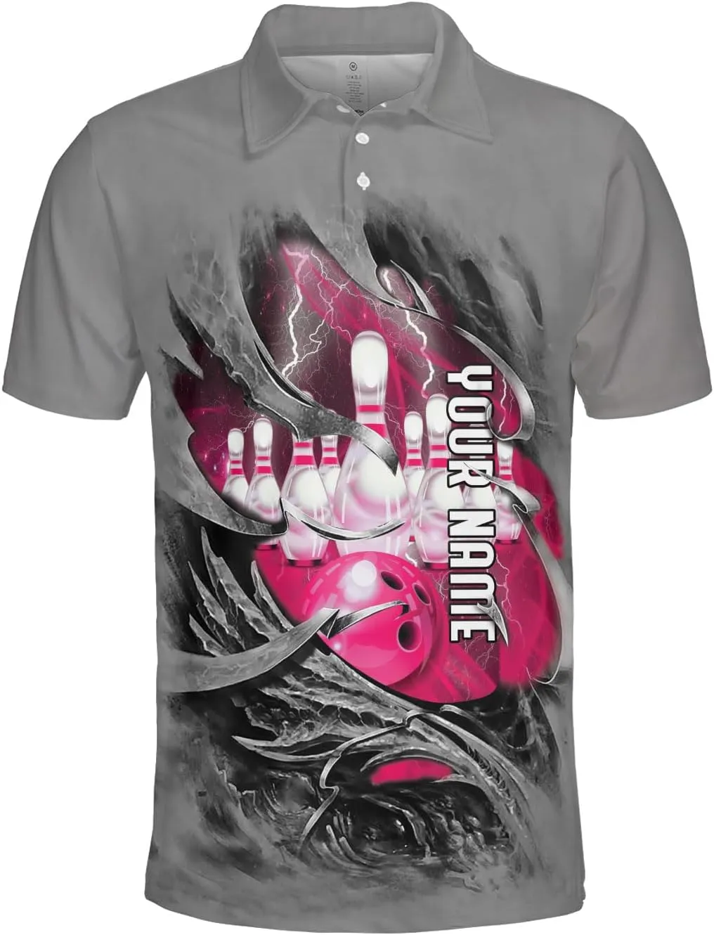Royal Fight Personalized Bowling Polo 3D Shirts Custom Bowling Polo Bowling Shirt for Team Bowling Shirt Unisex for Men Women