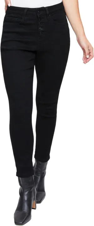 Royalty For Me Womens YMI Jeans Women's Vintage High Rise Button Fly Skinny Anklet Jeans