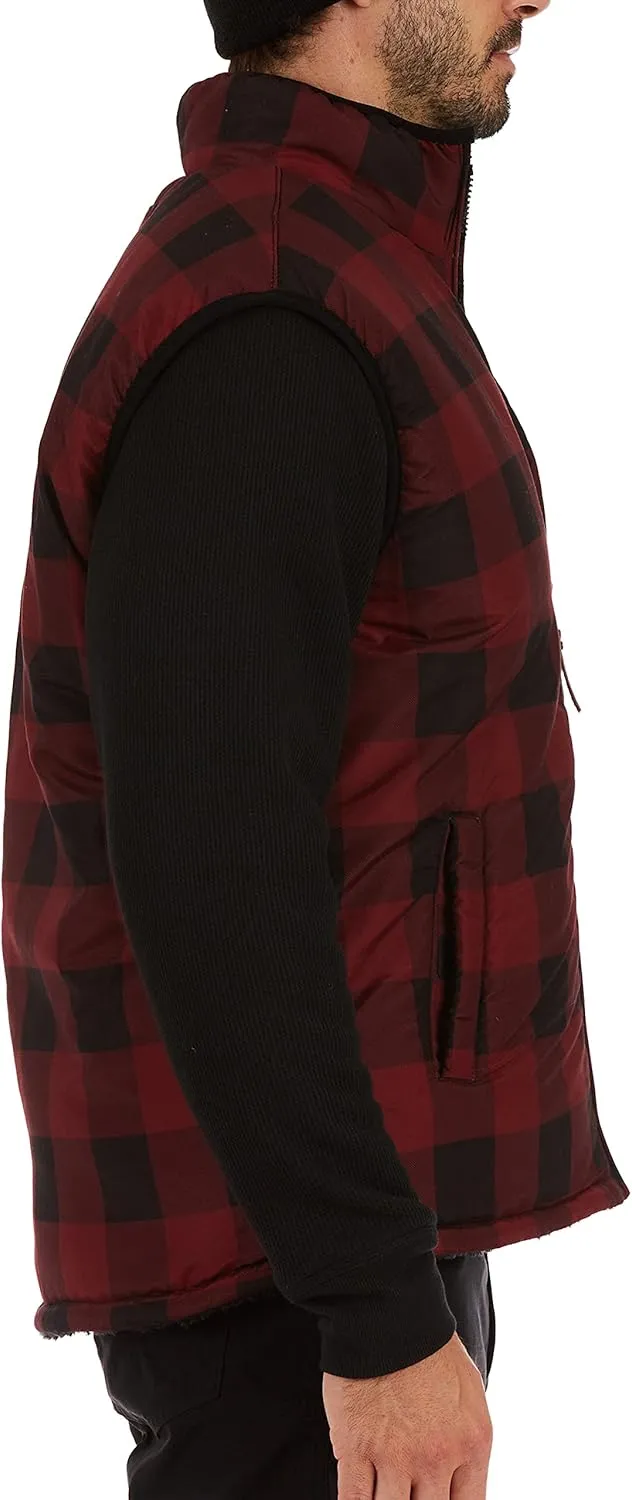 Smith's Workwear Men's Printed Sherpa Lined Vest