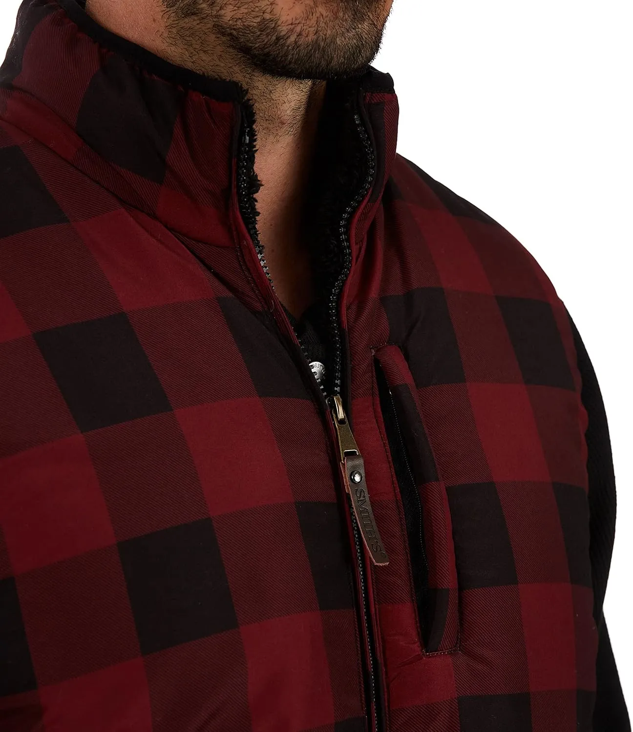 Smith's Workwear Men's Printed Sherpa Lined Vest