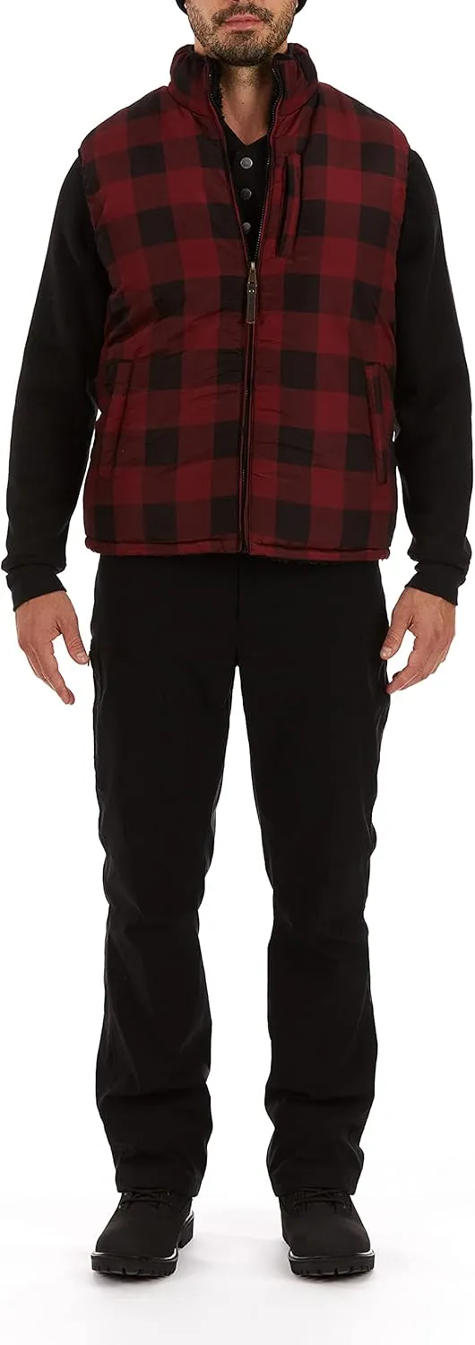 Smith's Workwear Men's Printed Sherpa Lined Vest