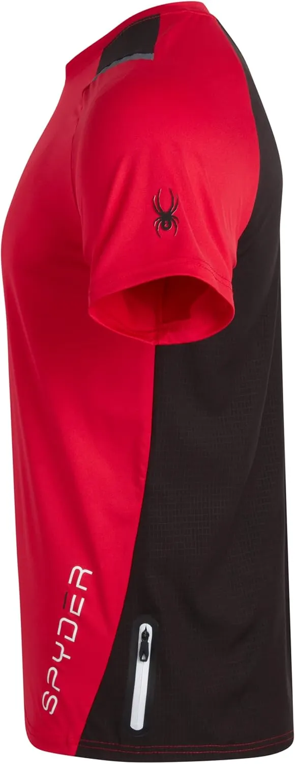 Spyder Men's Athletic T-Shirt - 2 Pack Dry Fit Short Sleeve Performance Sports Tee (S-XL)