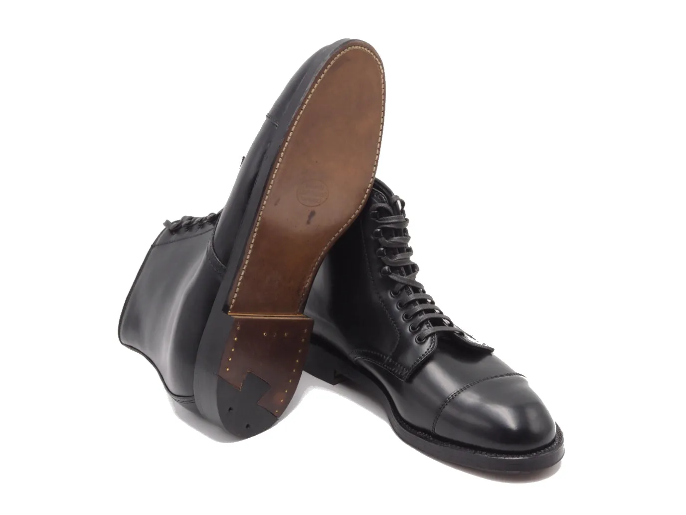 Straight Cap Toe Boot Black Cordovan