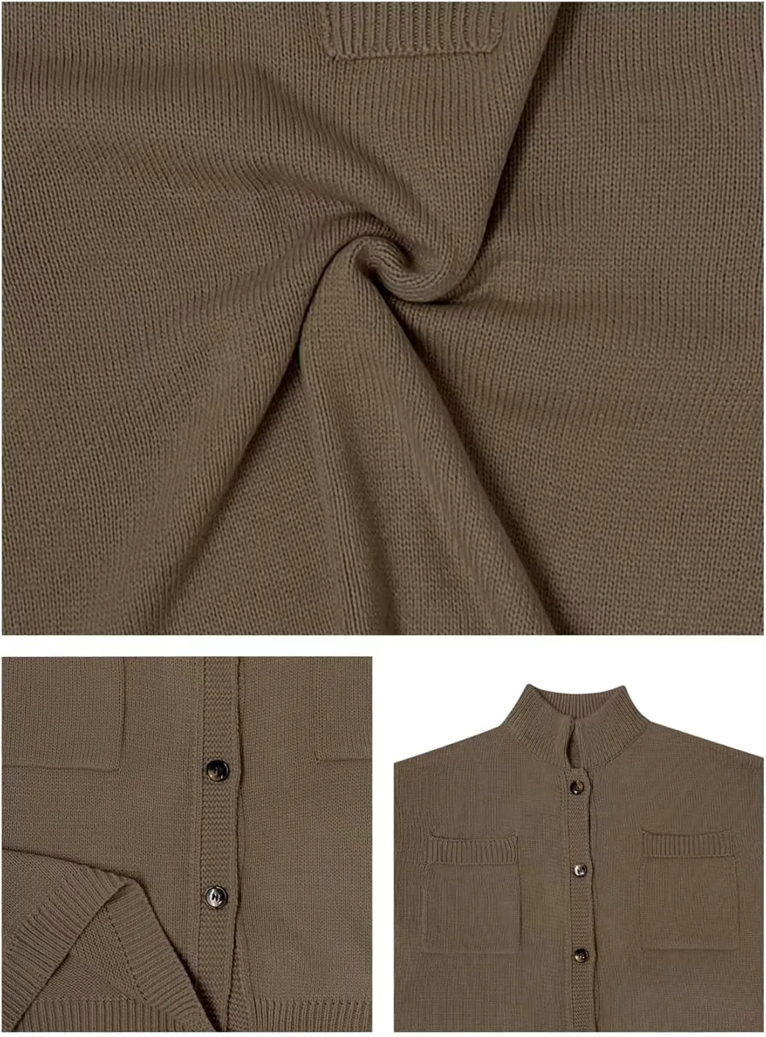 Sumleno Long Sleeve Cardigan Sweaters for Women Button Down Tops Vintage Grandpa Aesthetic Grunge Fall Winter Outfits