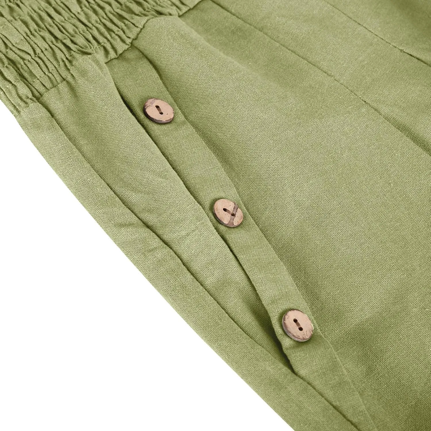 Summer Pants for Women Trendy 2024 High Waist Wide Leg Palazzo Pant Casual Loose Cotton Linen Lounge Trousers