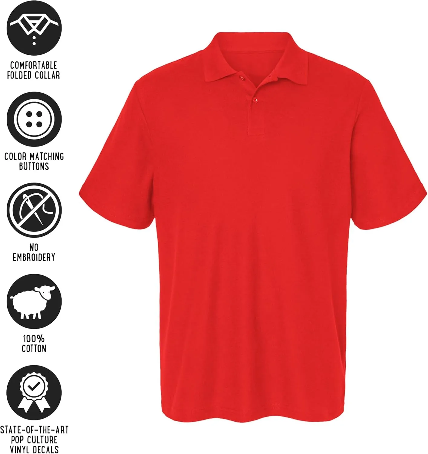 Super Hero Chibi Collection Cotton Polo Shirt