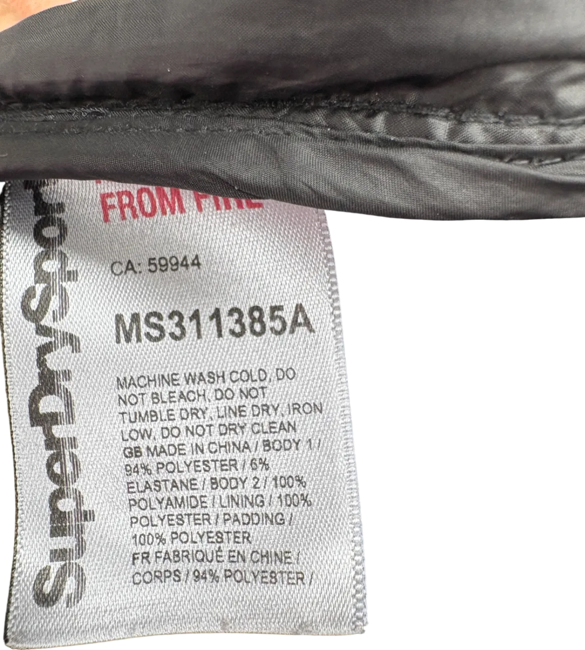 Superdry Black Lightweight Gilet UK L