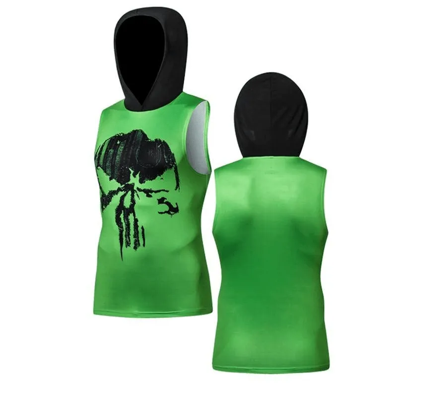 Superhero 3D Printing Bodybuilding Tank Top Men Sleeveless Hoodies Vest