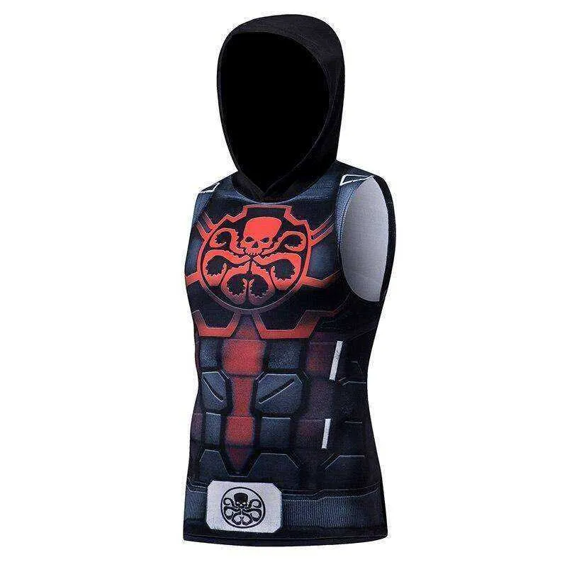 Superhero 3D Printing Bodybuilding Tank Top Men Sleeveless Hoodies Vest