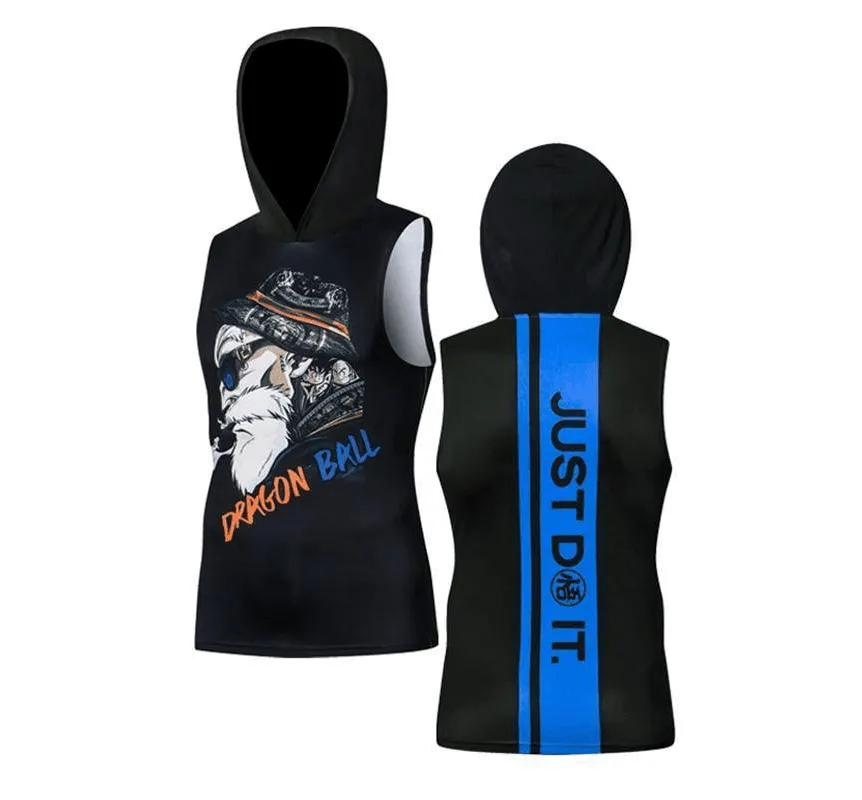 Superhero 3D Printing Bodybuilding Tank Top Men Sleeveless Hoodies Vest