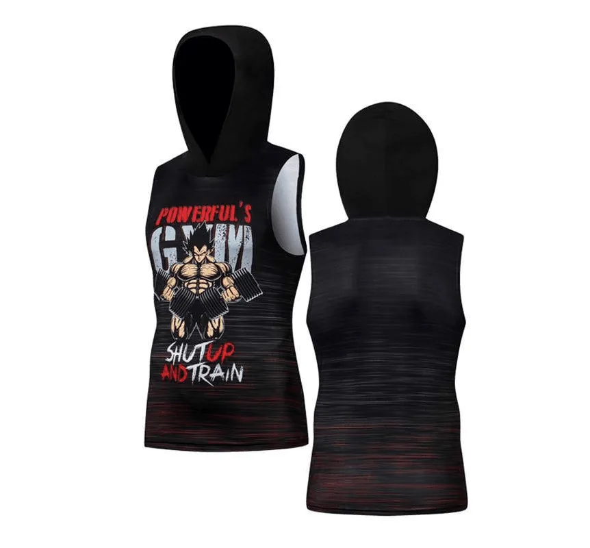 Superhero 3D Printing Bodybuilding Tank Top Men Sleeveless Hoodies Vest