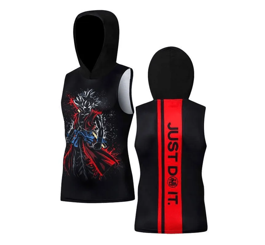 Superhero 3D Printing Bodybuilding Tank Top Men Sleeveless Hoodies Vest