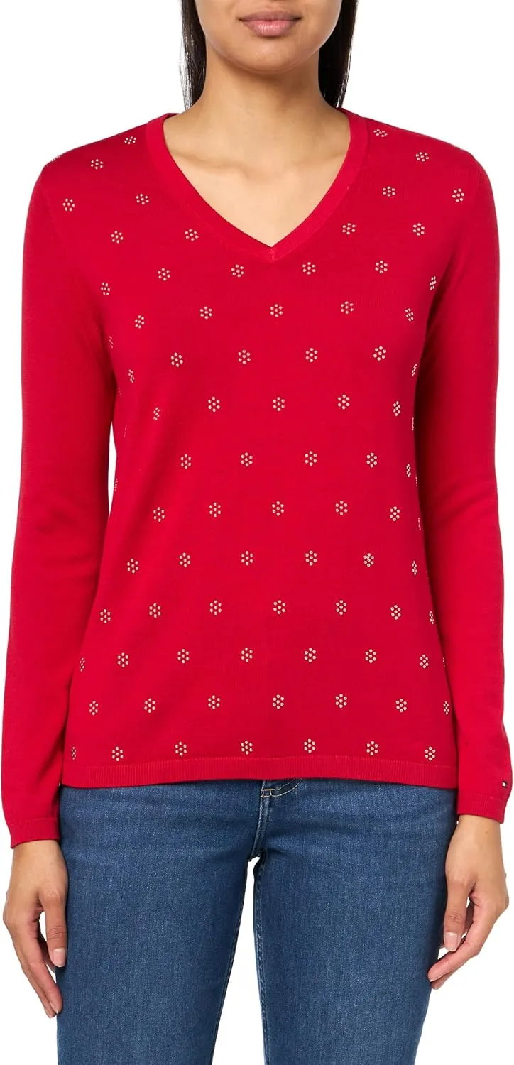 Tommy Hilfiger Womens Cable-Knit Knit Sweater