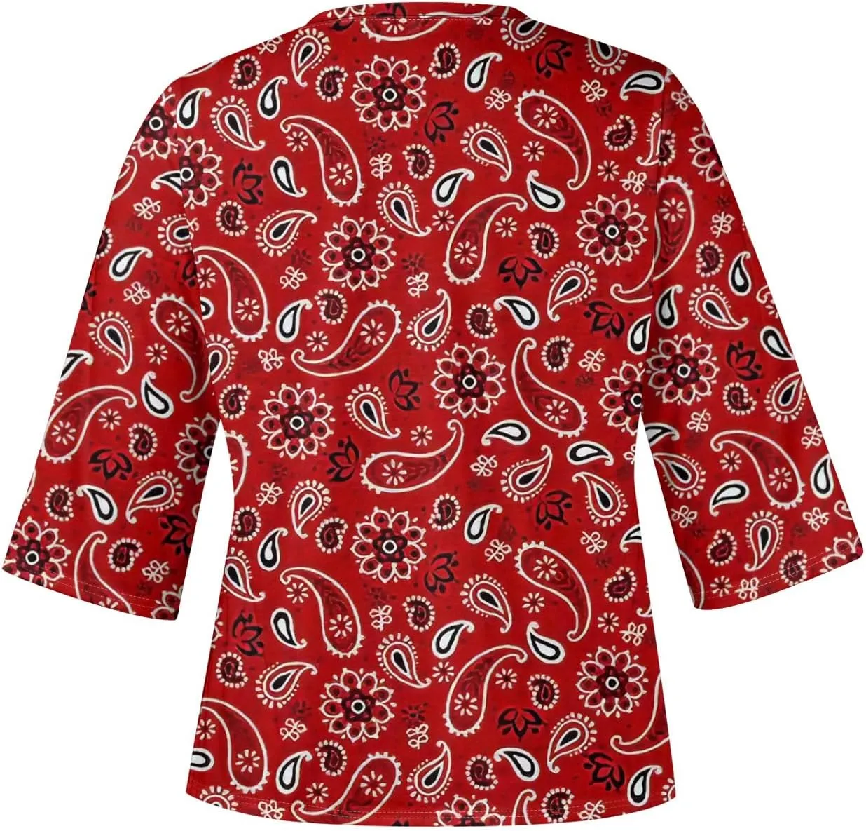 Tops for Women with Sleeves 3/4 Sleeve Shirts Lace V Neck Dressy Tops Trendy Summer Floral Blouses