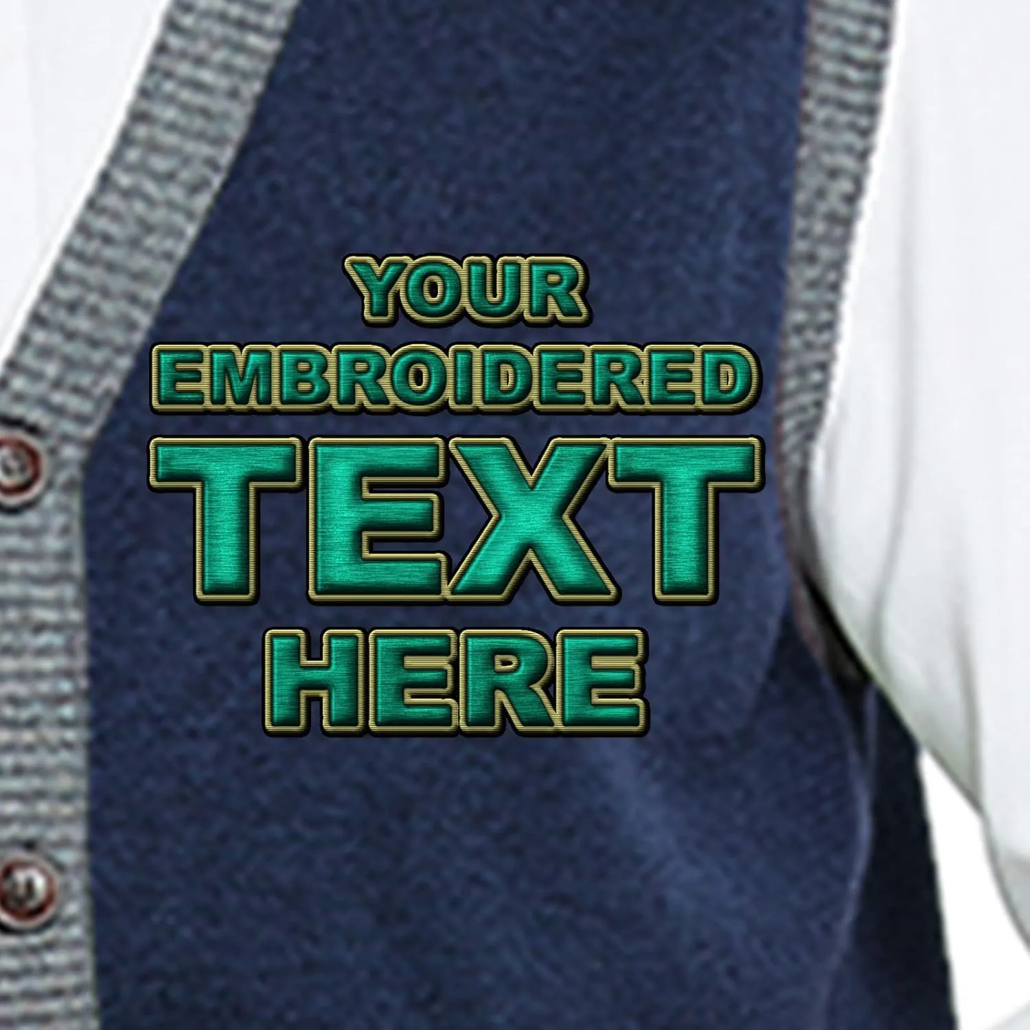 TopTie Custom Embroidered Monogrammed Men's Sleeveless Cardigan Sweater Vest Stylish Button