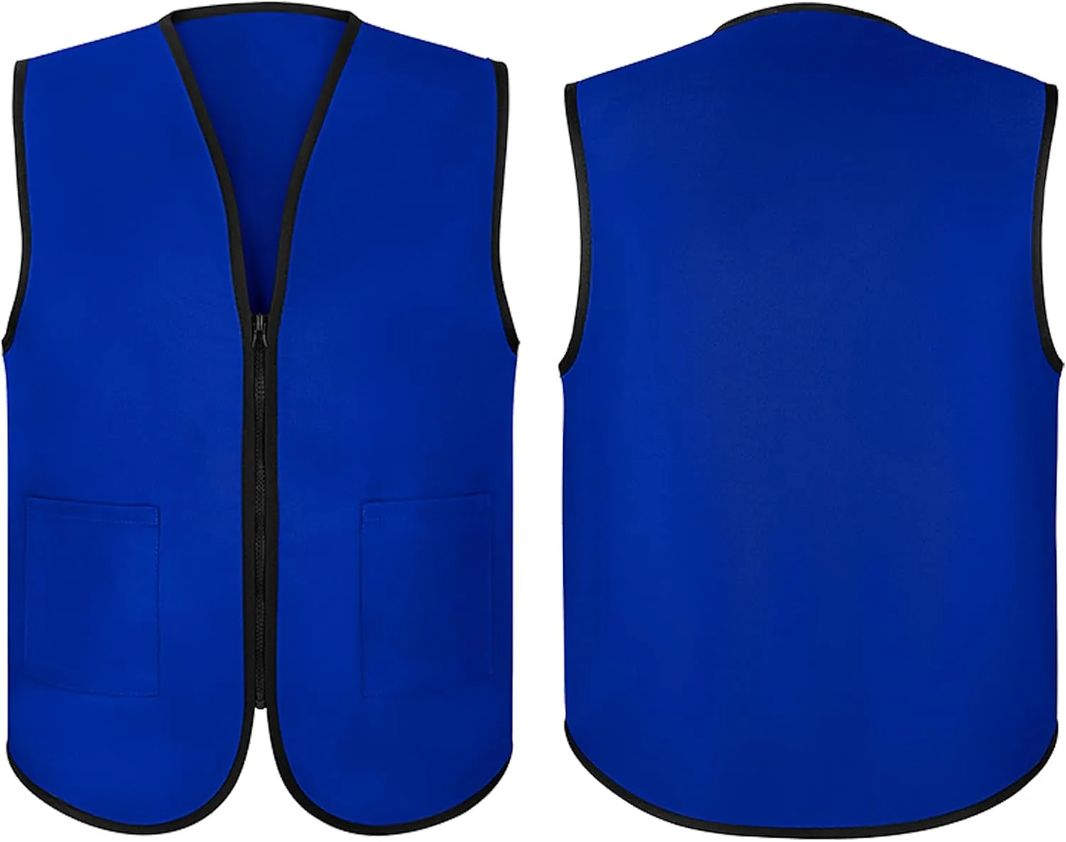 TopTie Supermarket Apron Zipper Vest For Clerk Uniform Vest 5 Packs