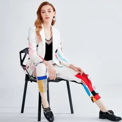 Trevor Printed Bowling Blazer and Pants Set