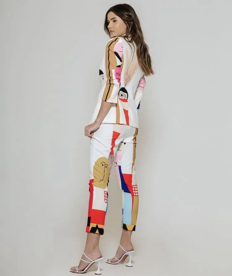 Trevor Printed Bowling Blazer and Pants Set