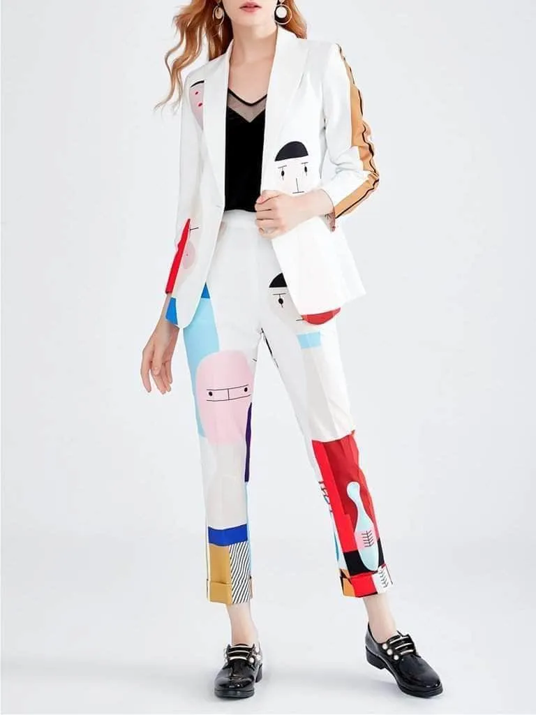 Trevor Printed Bowling Blazer and Pants Set