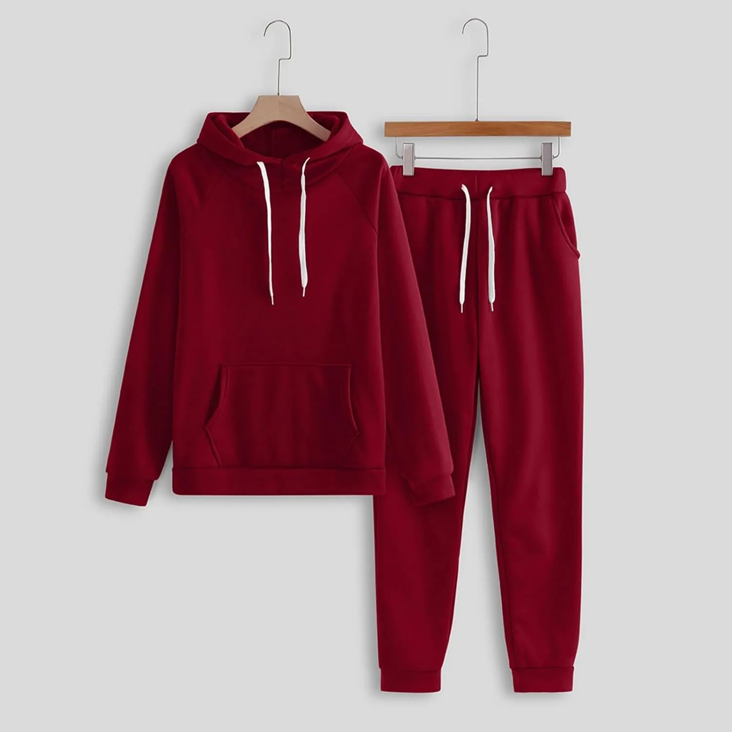 Two Piece Sets for Women Long Sleeve V Neck Drawstring Pants Sweatshirts with Joggers Sweatpants Sweatsuit