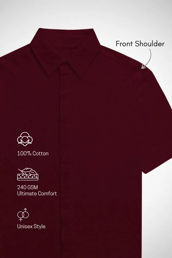 Unisex Oversized Shirt Maroon