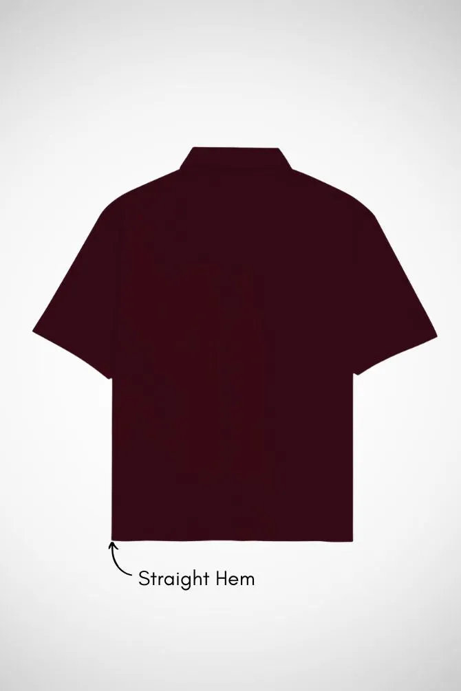 Unisex Oversized Shirt Maroon