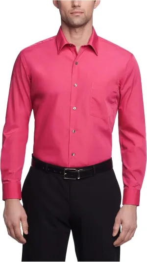 Van Heusen Men's Dress Shirt Fitted Poplin Solid
