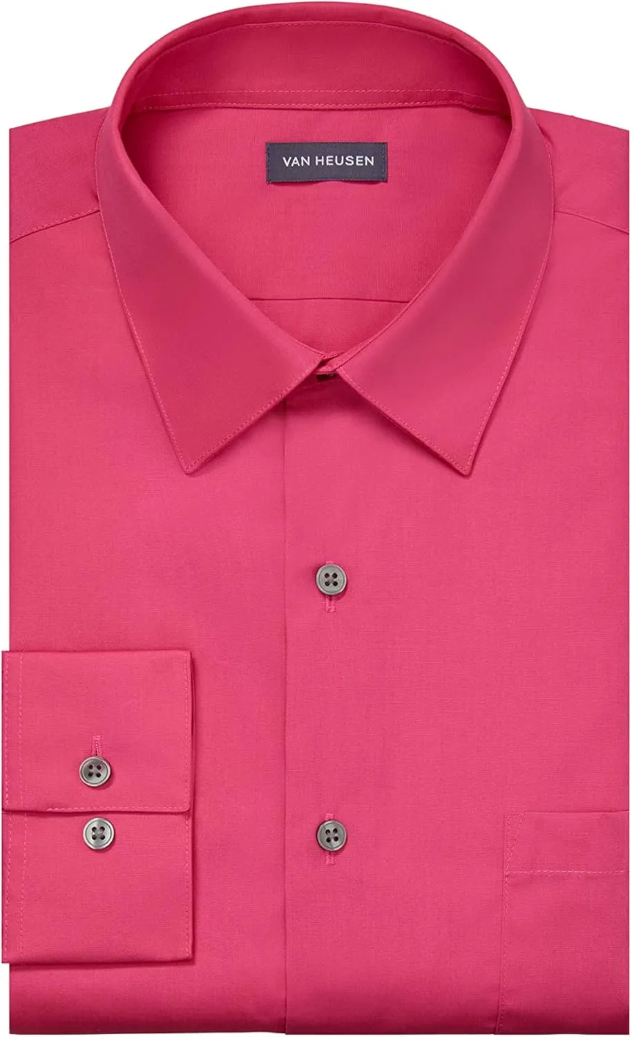 Van Heusen Men's Dress Shirt Fitted Poplin Solid